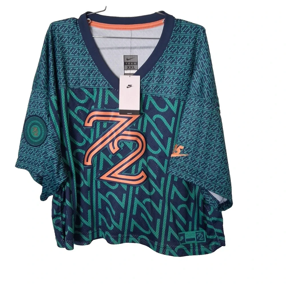 NWT Nike Miami 305 Dade County 72 Dolphins Mesh Practice Crop Jersey Mens 2XL